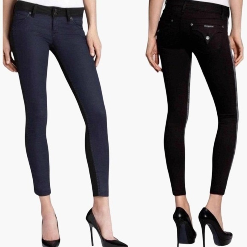 Hudson Collin Vice‎ Versa Skinny Jeans Women's Size 27 Black Dark Blue